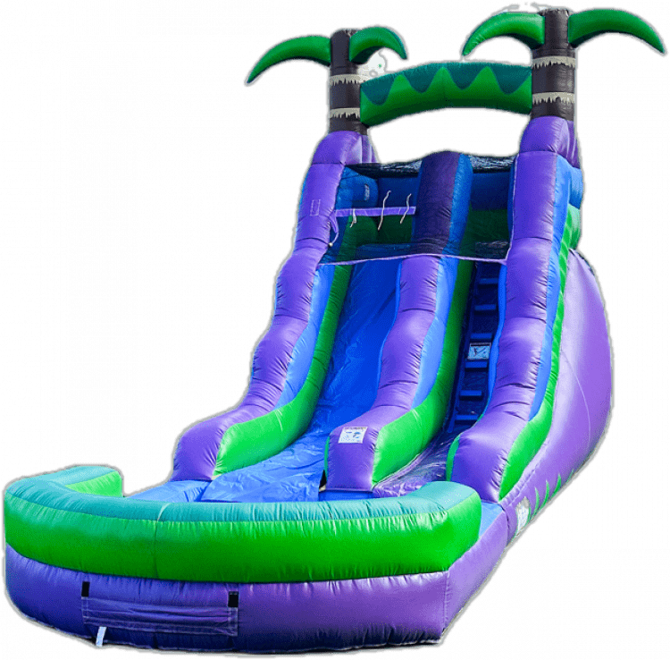 Tropical Water Slide with Splash Pool