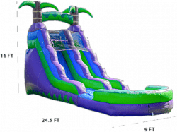 store item sku 244195566 1715535101 Tropical Water Slide with Splash Pool